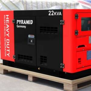 22Kva Pyramid 4 Cylinder Water Cooled Diesel Silent Generators With ATS 3Phase