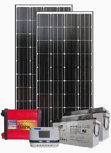 1.5Kw PWM Solar Kit 1500w - With Original Ritar Batteries + 22" LED Colour TV + 4 Free Bulbs + Power Extension