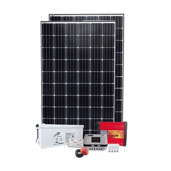 1Kw PWM Solar Kit 1000w - With Original Ritar Batteries + 4 Free Bulbs + Power Extension