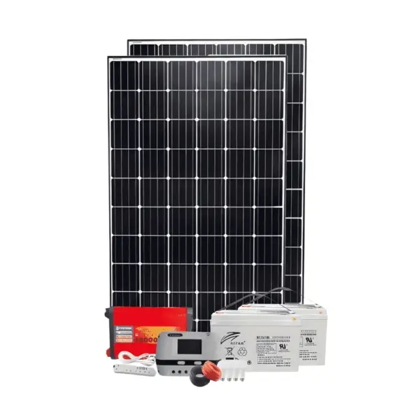 2Kw PWM Solar 2000w Kit - With Original Ritar Batteries + 4 Free Bulbs + Power Extension