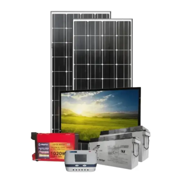 3Kw PWM Solar Kit 3000w-22" LED Colour TV + Original Ritar Batteries + 4 Free Bulbs + Power Extension