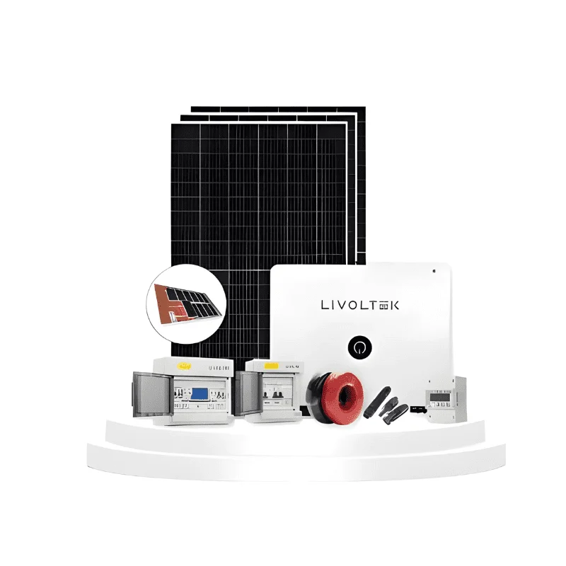 50Kw Livoltek Solar Kit - C&I On-Grid Three Phase Grid-tied Inverter with TW Solar Panel High Capacity