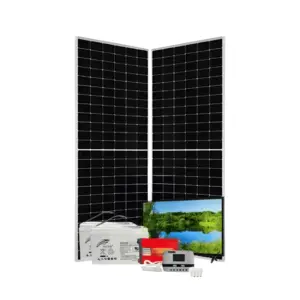 600w PWM Solar kit - With Original Ritar Batteries + 22" LED Colour TV + 4 Free Bulbs + Power Extension