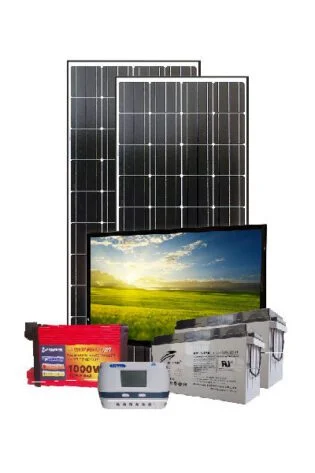 1kw-1kva 1000watts Solar System Kit + 32inches Color TV with Phoenix Germany Charge Controller