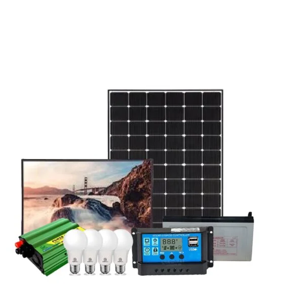 150 WATTS SOLAR FULL KIT +32 “LED DIGITAL TV