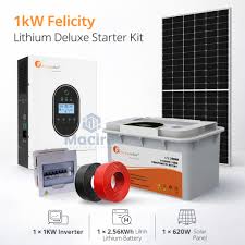 1KW Felicity Lithium Deluxe Starter Kit 12V All-Inclusive Solar Package
